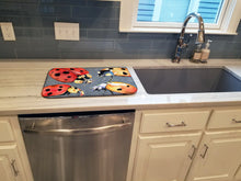 Load image into Gallery viewer, Lady Bug Multiple Dish Drying Mat – Absorbent, Artistic Kitchen Essentials 8876DDM