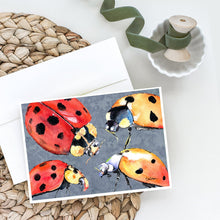 Load image into Gallery viewer, Lady Bug Multiple Greeting Cards -  Blank Note Cards – 8-Pack of Artist-Designed Cards with Envelopes