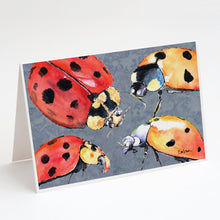 Load image into Gallery viewer, Lady Bug Multiple Greeting Cards -  Blank Note Cards – 8-Pack of Artist-Designed Cards with Envelopes