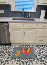 Load image into Gallery viewer, Gerber Daisy and Buttefly Machine Washable Memory Foam Mat 8877RUG