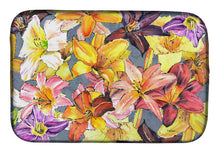 Load image into Gallery viewer, Day Lillies Dish Drying Mat – Absorbent, Artistic Kitchen Essentials 8892DDM