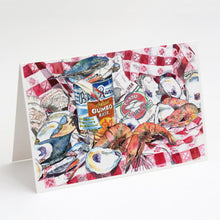 Load image into Gallery viewer, Blue Runner Gumbo Receipe Greeting Cards -  Blank Note Cards – 8-Pack of Artist-Designed Cards with Envelopes