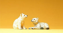 Load image into Gallery viewer, Preiser 47523 1/25 Scale Wild Animal Figures Polar Bear Cubs