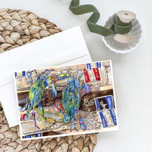 Load image into Gallery viewer, Blue Crabby Bottles of Barqs Rootbeer Greeting Cards -  Blank Note Cards – 8-Pack of Artist-Designed Cards with Envelopes