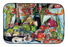 Load image into Gallery viewer, Wine Crab Shrimp and Oysters Dish Drying Mat – Absorbent, Artistic Kitchen Essentials 8915DDM
