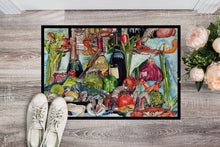 Load image into Gallery viewer, Wine Crab Shrimp and Oysters Doormat - 24x36 Decorative Floor Mat – Indoor/Outdoor Rug