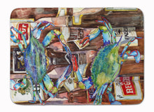 Load image into Gallery viewer, Blue Crabby New Orleans Beer Bottles Machine Washable Memory Foam Mat 8918RUG