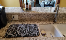 Load image into Gallery viewer, Ironwork Fence Dish Drying Mat – Absorbent, Artistic Kitchen Essentials 8927DDM