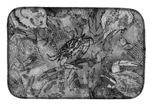 Load image into Gallery viewer, Grey Canvas Abstract Crabs Dish Drying Mat – Absorbent, Artistic Kitchen Essentials 8953DDM