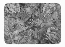 Load image into Gallery viewer, Grey Canvas Abstract Crabs Machine Washable Memory Foam Mat 8953RUG