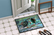 Load image into Gallery viewer, Watery Teal and Purple Crabs Doormat - 24x36 Decorative Floor Mat – Indoor/Outdoor Rug