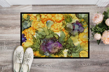 Load image into Gallery viewer, Abstract Flowers Purple and Yellow Doormat - 24x36 Decorative Floor Mat – Indoor/Outdoor Rug