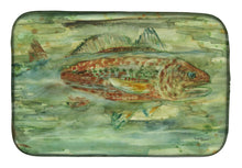 Load image into Gallery viewer, Abstract Red Fish Dish Drying Mat – Absorbent, Artistic Kitchen Essentials 8960DDM