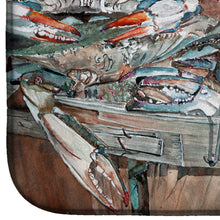 Load image into Gallery viewer, Basket Full of Blue Crabs Dish Drying Mat – Absorbent, Artistic Kitchen Essentials 8961DDM