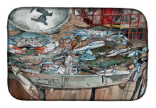 Load image into Gallery viewer, Basket Full of Blue Crabs Dish Drying Mat – Absorbent, Artistic Kitchen Essentials 8961DDM