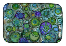 Load image into Gallery viewer, Abstract in Blues and Greens Dish Drying Mat – Absorbent, Artistic Kitchen Essentials 8962DDM