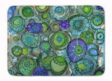 Load image into Gallery viewer, Abstract in Blues and Greens Machine Washable Memory Foam Mat 8962RUG