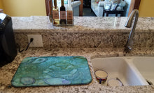 Load image into Gallery viewer, Abstract Crabs and Oysters Dish Drying Mat – Absorbent, Artistic Kitchen Essentials 8963DDM