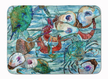 Load image into Gallery viewer, Watery Shrimp, Crabs and Oysters Machine Washable Memory Foam Mat 8964RUG