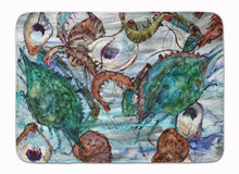 Load image into Gallery viewer, Shrimp, Crabs and Oysters in water Machine Washable Memory Foam Mat 8965RUG