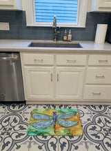 Load image into Gallery viewer, Abstract Dragonfly Machine Washable Memory Foam Mat 8967RUG