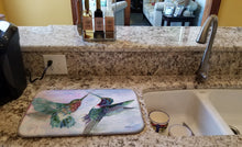 Load image into Gallery viewer, Hummingbird Combat Dish Drying Mat – Absorbent, Artistic Kitchen Essentials 8968DDM