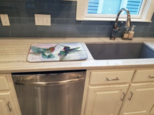 Load image into Gallery viewer, Hummingbird Combat Dish Drying Mat – Absorbent, Artistic Kitchen Essentials 8968DDM