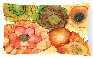 Abstract Flowers Blossoms Fabric Decorative Pillow 8970PW1216
