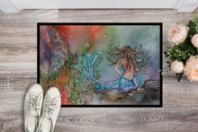 Load image into Gallery viewer, Brunette Mermaid Water Fantasy Doormat - 24x36 Decorative Floor Mat – Indoor/Outdoor Rug