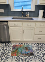 Load image into Gallery viewer, Brunette Mermaid Water Fantasy Machine Washable Memory Foam Mat 8972RUG