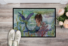 Load image into Gallery viewer, Brunette Mermaid Coral Fantasy Doormat - 24x36 Decorative Floor Mat – Indoor/Outdoor Rug