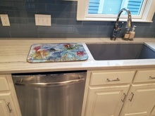 Load image into Gallery viewer, Abstract Mermaid Water Fantasy Dish Drying Mat – Absorbent, Artistic Kitchen Essentials 8975DDM