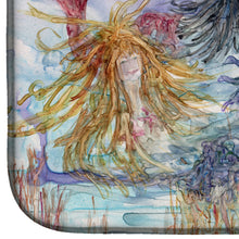 Load image into Gallery viewer, Abstract Mermaid Water Fantasy Dish Drying Mat – Absorbent, Artistic Kitchen Essentials 8975DDM