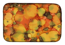 Load image into Gallery viewer, Abstract in Orange and Greens Dish Drying Mat – Absorbent, Artistic Kitchen Essentials 8976DDM