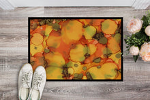 Load image into Gallery viewer, Abstract in Orange and Greens Doormat - 24x36 Decorative Floor Mat – Indoor/Outdoor Rug