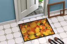 Load image into Gallery viewer, Abstract in Orange and Greens Doormat - 24x36 Decorative Floor Mat – Indoor/Outdoor Rug