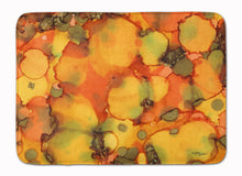 Load image into Gallery viewer, Abstract in Orange and Greens Machine Washable Memory Foam Mat 8976RUG