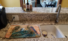 Load image into Gallery viewer, Abstract Pelicans Dish Drying Mat – Absorbent, Artistic Kitchen Essentials 8977DDM