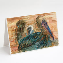Load image into Gallery viewer, Abstract Pelicans Greeting Cards -  Blank Note Cards – 8-Pack of Artist-Designed Cards with Envelopes
