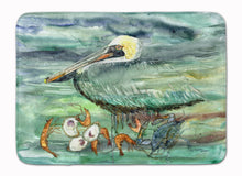 Load image into Gallery viewer, Watery Pelican, Shrimp, Crab and Oysters Machine Washable Memory Foam Mat 8978RUG