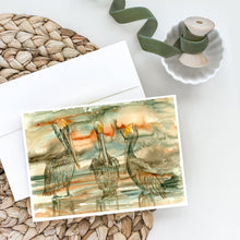 Load image into Gallery viewer, Pelicans on their perch Abstract Greeting Cards -  Blank Note Cards – 8-Pack of Artist-Designed Cards with Envelopes