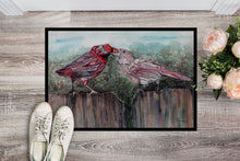 Load image into Gallery viewer, Red Bird Feeding Doormat - 24x36 Decorative Floor Mat – Indoor/Outdoor Rug