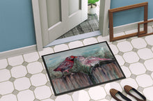 Load image into Gallery viewer, Red Bird Feeding Doormat - 24x36 Decorative Floor Mat – Indoor/Outdoor Rug