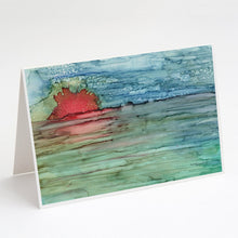 Load image into Gallery viewer, Abstract Sunset on the Water Greeting Cards -  Blank Note Cards – 8-Pack of Artist-Designed Cards with Envelopes