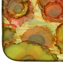 Load image into Gallery viewer, Abstract Flowers in Yellows and Oranges Dish Drying Mat – Absorbent, Artistic Kitchen Essentials 8986DDM