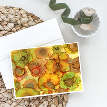 Load image into Gallery viewer, Abstract Flowers in Yellows and Oranges Greeting Cards -  Blank Note Cards – 8-Pack of Artist-Designed Cards with Envelopes