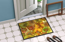 Load image into Gallery viewer, Abstract Flowers in Yellows and Oranges Doormat - 24x36 Decorative Floor Mat – Indoor/Outdoor Rug