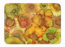 Load image into Gallery viewer, Abstract Flowers in Yellows and Oranges Machine Washable Memory Foam Mat 8986RUG