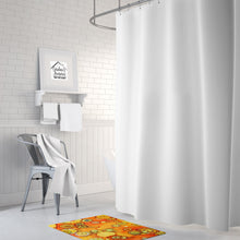 Load image into Gallery viewer, Abstract Flowers in Oranges and Yellows Machine Washable Memory Foam Mat 8987RUG