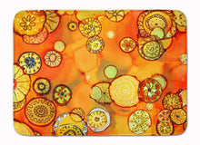 Load image into Gallery viewer, Abstract Flowers in Oranges and Yellows Machine Washable Memory Foam Mat 8987RUG